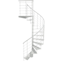 Wendeltreppe aus Stahl mit Geländer
