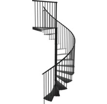 Metallwendeltreppe für den Innenbereich mit Geländer