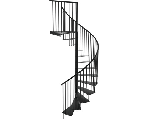 Metallwendeltreppe für den Innenbereich mit Geländer