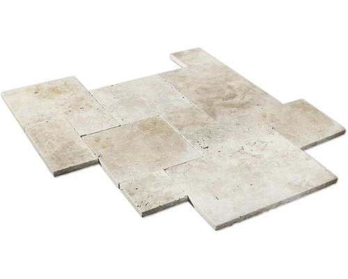 Naturstein Bodenfliese Roma 40,6x61 cm getrommelt römischer Verband Travertin-Fliesenmuster für Bodenbeläge