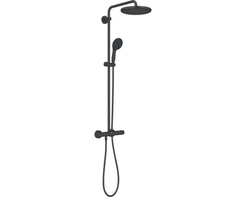 Duschsäule Grohe Quickfix Vitalio Start 250 266782431 mit Thermostat schwarz Duschsystem mit Kopfbrause und Handbrause