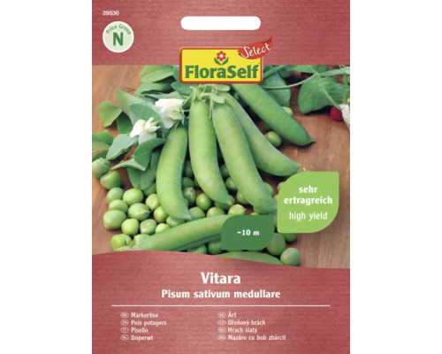 Gemüsesamen FloraSelf Select Erbsen 'Vitara'