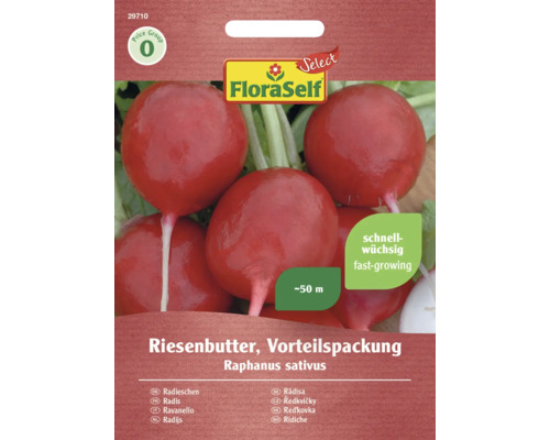 Gemüsesamen FloraSelf Select Radieschen 'Riesenbutter'