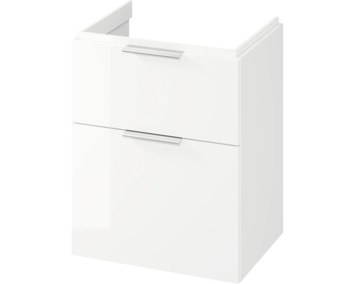 Waschbeckenunterschrank Cersanit City 59,4x72x44,7 cm ohne Waschbecken weiß Unterschrank mit zwei Schubladen für Badezimmer