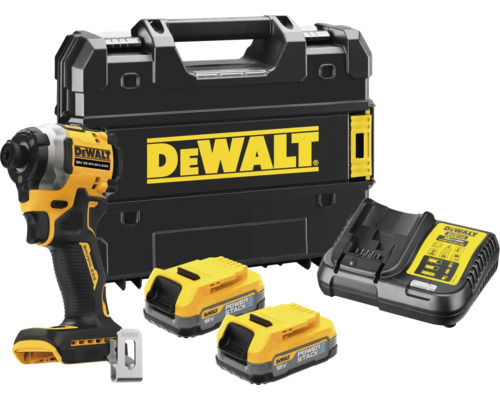 DeWalt Akku-Schlagschrauber Set mit zwei Akkus, Ladegerät und Werkzeugkoffer
