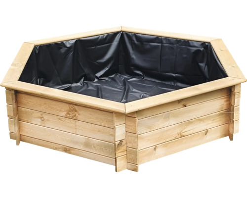 Hochteich promadino Miniteich 6eck-Hochteich, honigbraun mit Teichfolie 170 x 140 x 40 cm Hochteich promadino Miniteich 6eck-Hochteich, honigbraun mit Teichfolie 170 x 140 x 40 cm