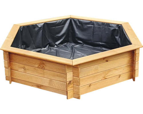 Hochteich promadino Miniteich 6eck-Hochteich, honigbraun mit Teichfolie 222 x 192 x 40 cm Hochteich promadino Miniteich 6eck-Hochteich, honigbraun mit Teichfolie 222 x 192 x 40 cm