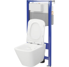 Wand-WC mit Spülkasten und Installationsrahmen