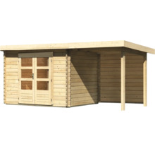 Holzgartenhaus mit Doppeltür und Vordach