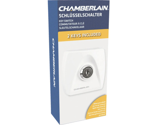 Verpackung eines Chamberlain Schlüsselschalters inklusive zwei Schlüsseln