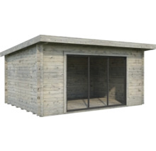 Holzgartenhaus mit Schiebetür