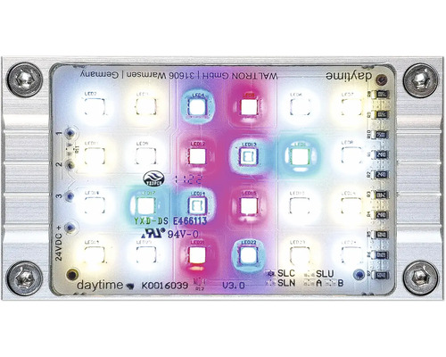 Aquariumbeleuchtung Daytime Pro-Modul SunLike Color LED 7,5 W Süßwasser 6.000 – 7.000 K + Green + Blue + Red Vollspektrum Weißlicht SMD-LED mit einer Chip-Effizienz von bis zu 140 Lumen/Watt Daytime LED-Modul mit mehreren LEDs