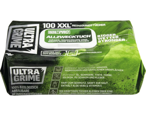 ULTRA GRIME Allzwecktuch Reinigungstücher 100 Stück Ultra Grime 100 XXL Plus Reinigungstücher Packung