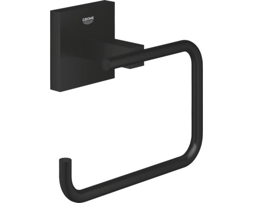 Toilettenpapierhalter Grohe Quickfix Start Cube ohne Deckel schwarz matt 409782430 Grohe Logo Toilettenpapierhalter ohne Deckel