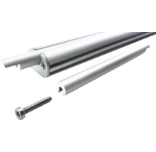 Aluminiumprofil mit Schraube zur Befestigung