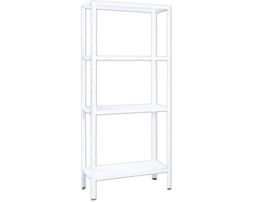Steckregal Schulte Weiss 800x1800x400 mm 4 Böden Weißes Metallregal mit vier Ebenen