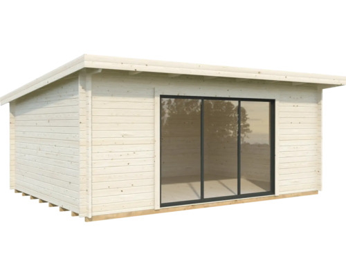 Gartenhaus aus Holz mit Schiebetür