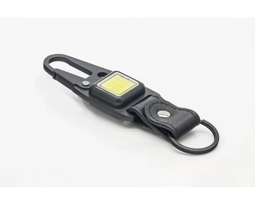 Schlüsselanhänger mit Karabinerhaken und LED-Leuchte