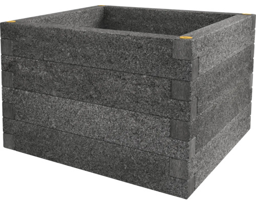 Rechteckiges Hochbeet aus Holzbeton