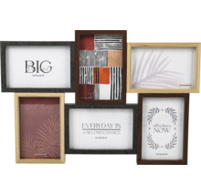 Bilderrahmen Collage MDF braun beige 26x43 cm 6 Fotos 10x15 cm