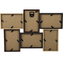 Bilderrahmen Collage MDF braun beige 26x43 cm 6 Fotos 10x15 cm