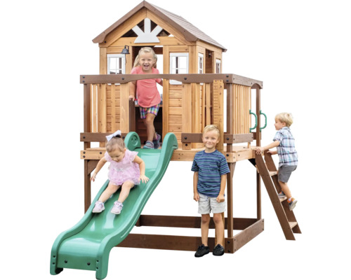 Kinderspielhaus mit Rutsche und Leiter für den Außenbereich