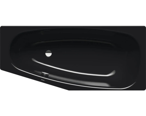 Raumsparbadewanne Kaldewei Mini links 836 70x157 cm schwarz glänzend 225200010701 Schwarze Badewanne aus Sanitäracryl