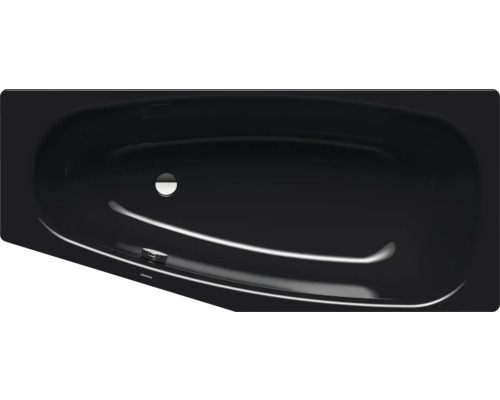 Raumsparbadewanne Kaldewei Mini links 836 70x157 cm schwarz glänzend 225200010701