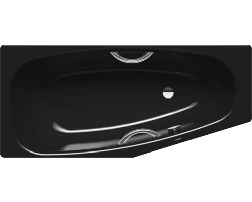 Raumsparbadewanne Kaldewei Mini Star rechts 835 70x157 cm schwarz glänzend 224500010701