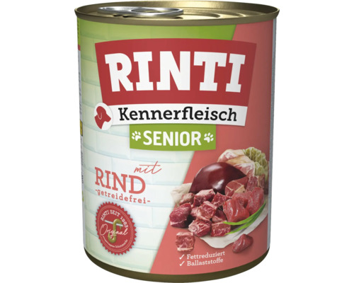 Hundefutter nass nd RINTI Kennerfleisch Senior mit Rind 800 g Hundefutter nass nd RINTI Kennerfleisch Senior mit Rind 800 g
