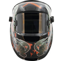 Schweißhelm mit Sichtfenster und Muster