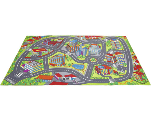 Spielteppich mit Stadtmotiv und Straßen