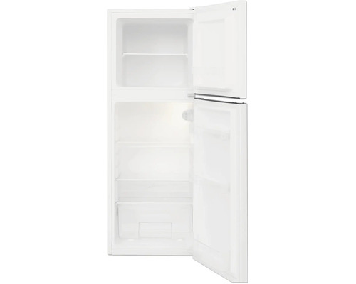 Geöffneter Kühlschrank mit Regalen