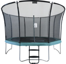 Trampolin mit Sicherheitsnetz und Leiter