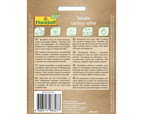 Saladin Pflanzensamen der Sorte Lactuca sativa