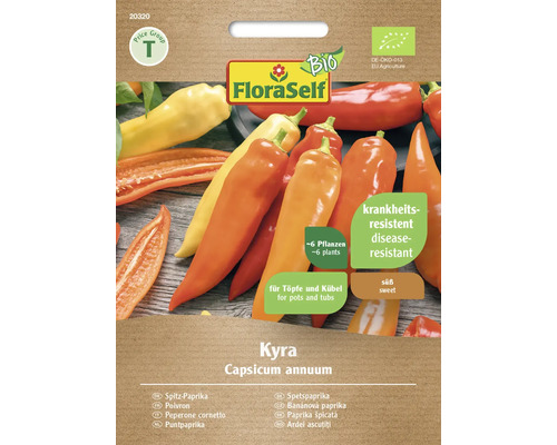Gemüsesamen FloraSelf Bio Paprika 'Kyra'