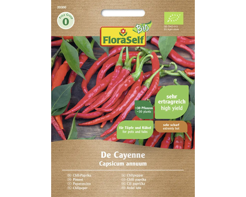 Gemüsesamen FloraSelf Bio Chilli 'De Cayenne'