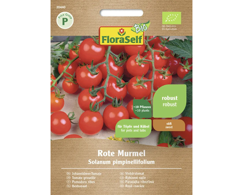 Gemüsesamen FloraSelf Bio Tomate 'Rote Murmel'