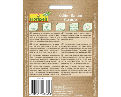 FloraSelf Golden Bantam Maissamenpackung