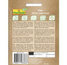 Verpackung der FloraSelf Neko Allium tuberosum Pflanze