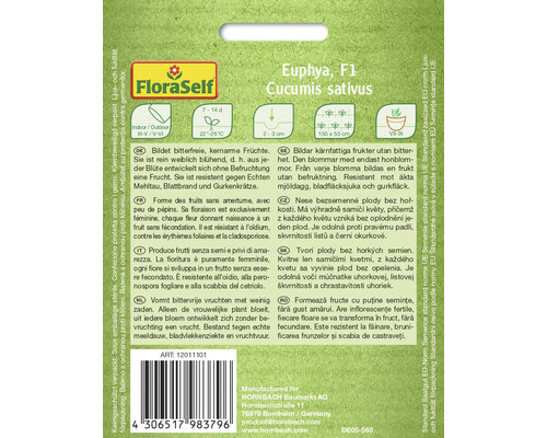 FloraSelf Euphya F1 Gurkensamen Packung
