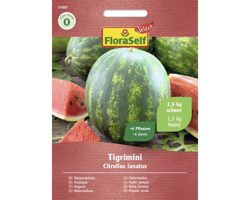 Gemüsesamen FloraSelf Select Wassermelone 'Tigrimini F1'