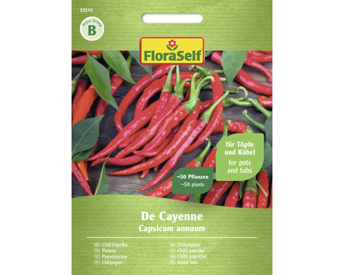 Gemüsesamen FloraSelf Chilli 'De Cayenne'