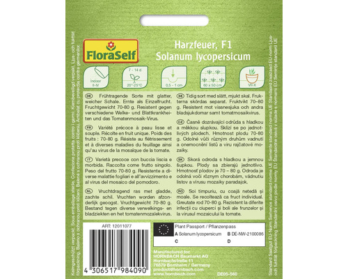 Verpackung Tomatensamen Harzfeuer F1 Solanum lycopersicum