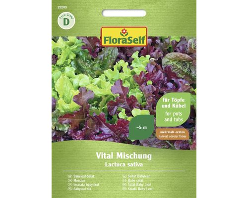 Salatsamen FloraSelf Schnittsalat/Pflücksalat 'Vital Mischung'