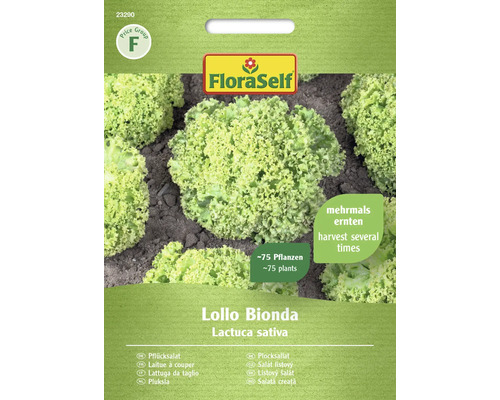 Salatsamen FloraSelf Schnittsalat/Pflücksalat 'Lollo Bionda'