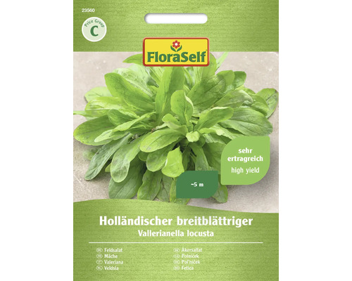 Salatsamen FloraSelf Feldsalat/Vogerlsalat 'Holländischer breitblättriger'
