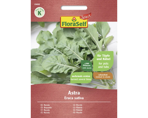 Gemüsesamen Salatsamen FloraSelf Select Rucola 'Astra'