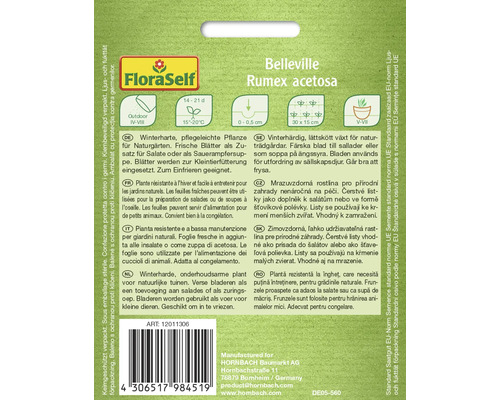 FloraSelf Logo, Informationen zu Belleville Gartensauerampfersamen