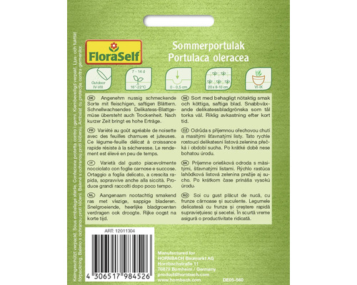Sommerportulak Samenpackung